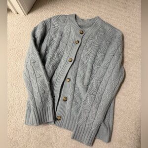 & Other Stories Gray Cable Knit Sweater